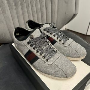 Gucci Bambi Silver Sneakers Women’s 38